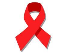 a red ribbon