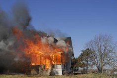 Burning House Explosion