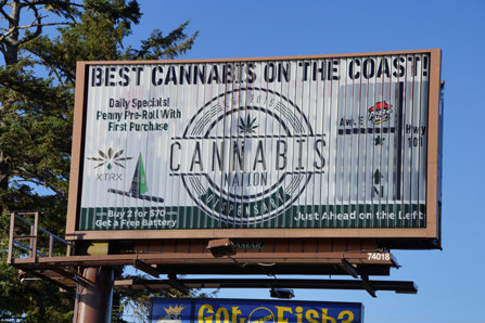 Cannabis banner ad.