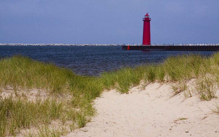 Lighthouse in Muskegon Michigan