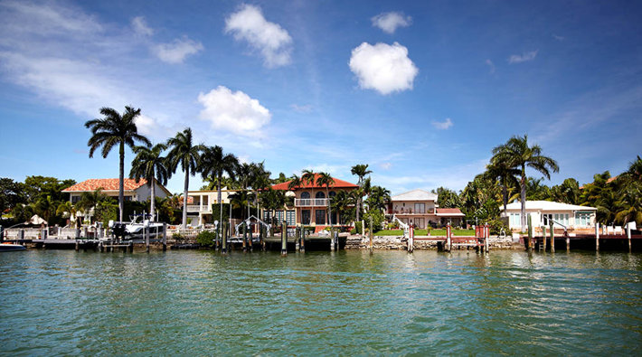 Miami Florida waterfront neighborhood