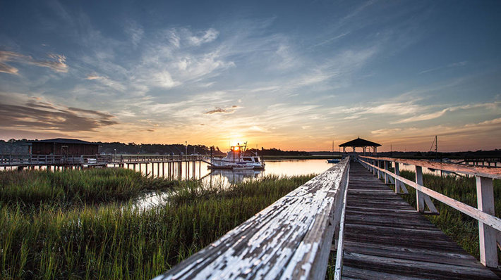 waterfront pier in Savannah Georgia