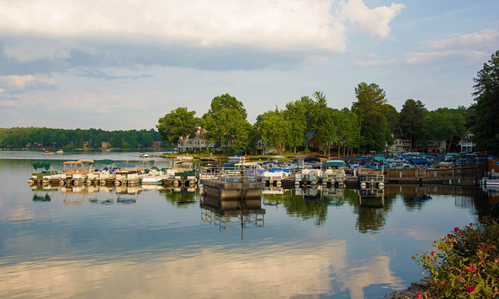 docks on lake in Atlanta suburb