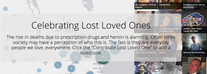 Image from website where families share stories of their loved ones lost to drugs. 