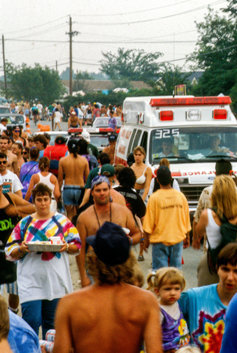 Ambulance at a music festival