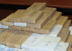 bricks of cocaine being trafficked in Cuba