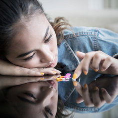 Teenager girl pills addiction
