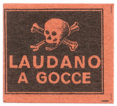 historical label of laudanum
