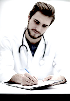 Doctor writing precription