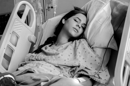 Young woman in the hospital