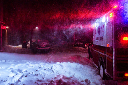Ambulance in winter