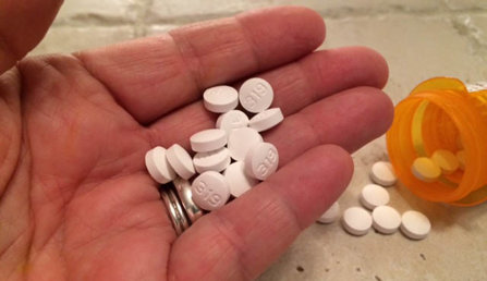 A handful of painkillers. 