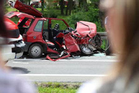 accident scene of a fatal car crash