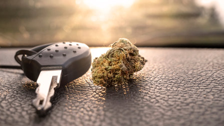 Marijuana and a car key