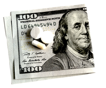 Pills on the dollar bill