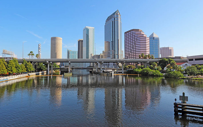 Tampa Bay and skyline