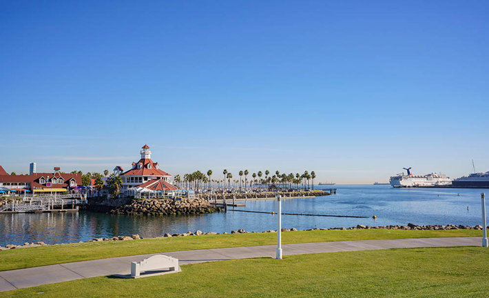 park near the harbor in Long Beach California