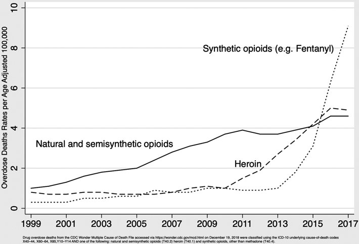 Opioid Overdose Deaths by Type of Opioid.