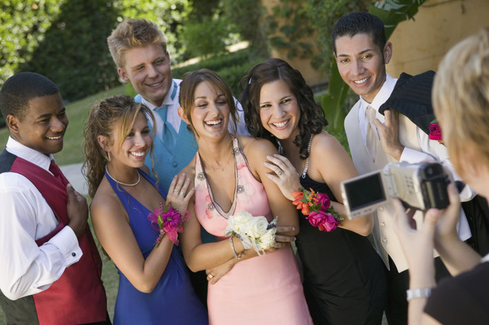Teens at prom