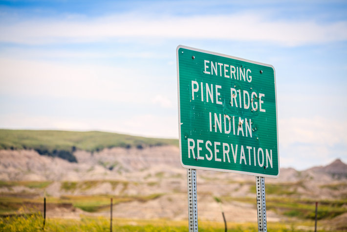 Entering Pine Ridge Indian Reservation