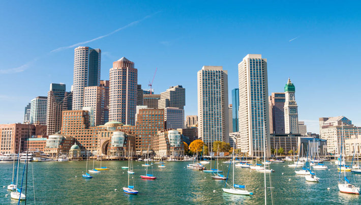 Boston skyline from the harbor