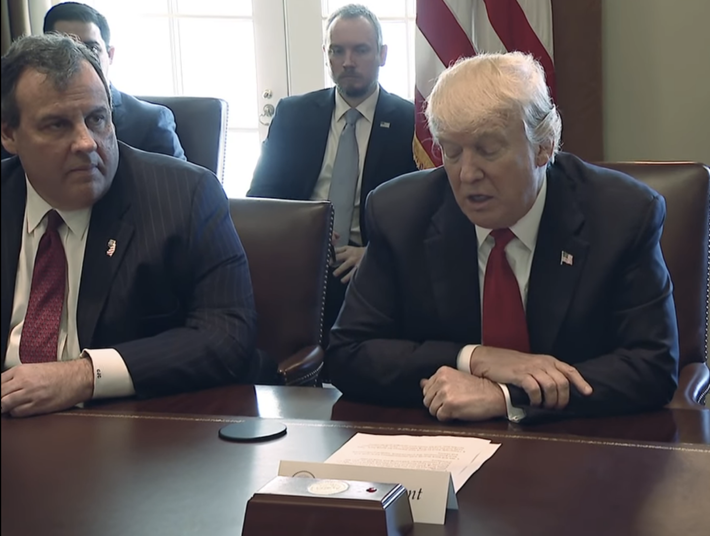President Trump and Gov. Chris Christie and the Commission to address opioid abuse