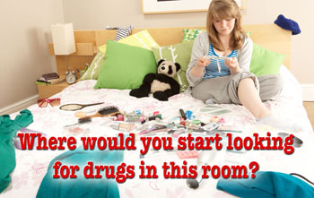 where would you find drugs in this room